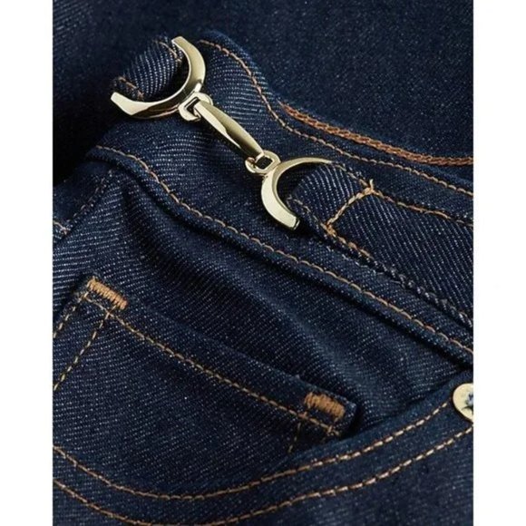 Express Super High Waisted Side Buckle Mom Jeans 0 - Picture 6 of 7